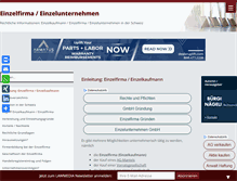 Tablet Screenshot of einzel-firma.ch